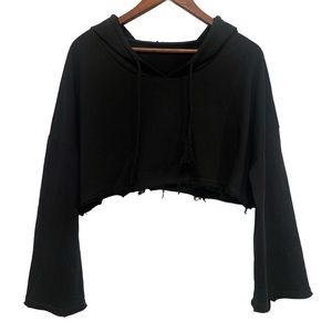 Distressed Cropped Hoodie